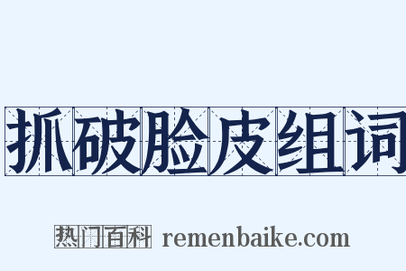 抓破脸皮组词是什么意思的图片